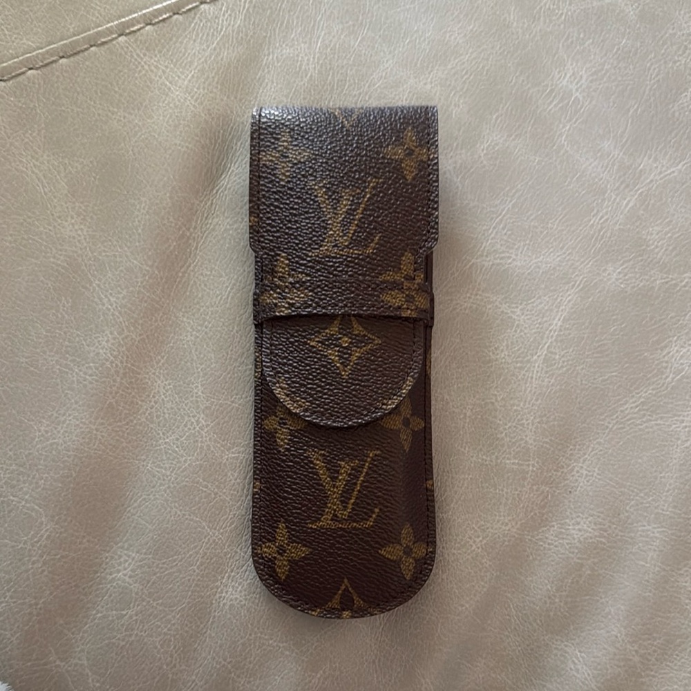 Louis Vuitton Brown Monogram eyeglass holder / Pen case